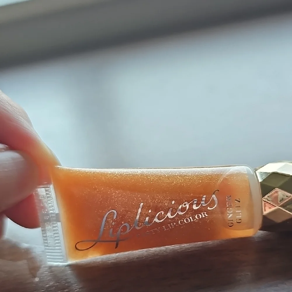 New Bath & Body Works Liplicious Gold Lip Gloss Ginger Glitz Discontonued